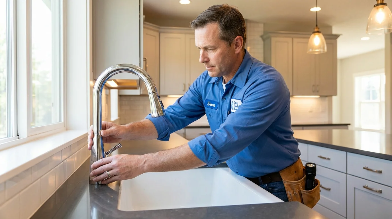 Kitchen faucet installation by Johns Plumbing LLC in Delcambre