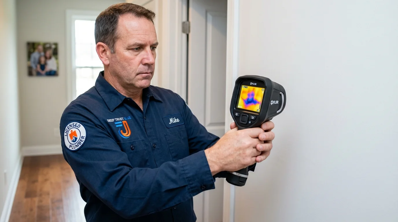 Thermal imaging leak detection by Johns Plumbing LLC in Delcambre